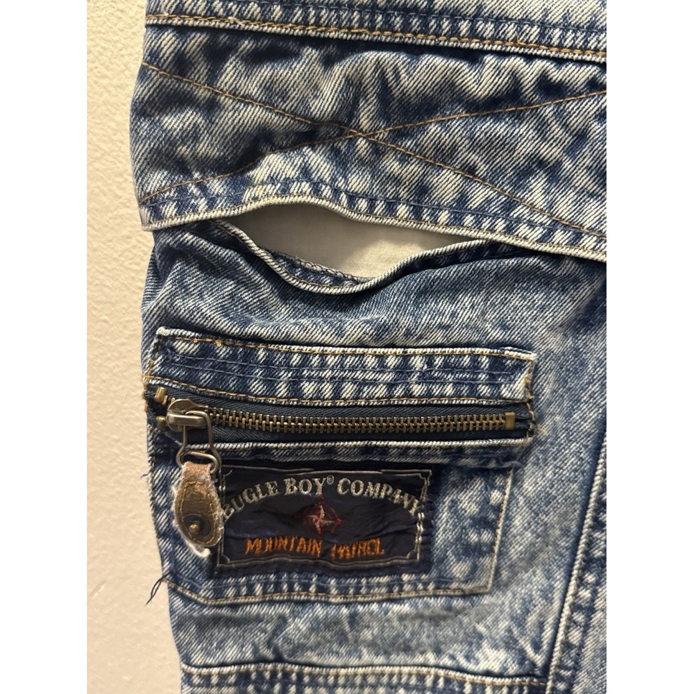 Vintage Bugle Boy Mountain Patrol Acid Wash Cargo Jeans‎ Men's Size 32Lx31 - Picture 2 of 6